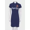 Polo dress with embroidered logo