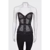 Black corset with lace