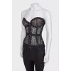 Black corset with lace