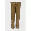 Suede boots with lacing on the side