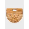 Semicircular bag from bamboo