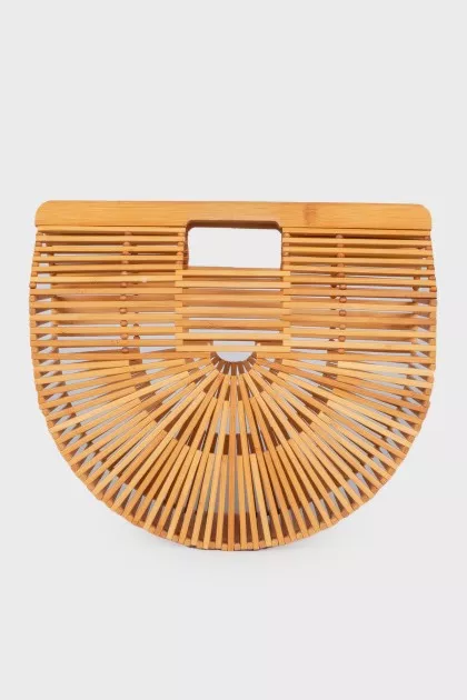 Semicircular bag from bamboo