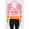 Pink blouse in a striped