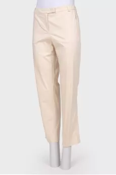 Beige straight cut pants