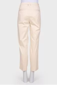 Beige straight cut pants