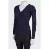Blue top with folds