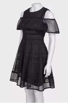 Dress with lace and ruffles