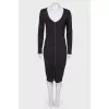 Dress with a zipper on the front