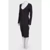 Dress with a zipper on the front