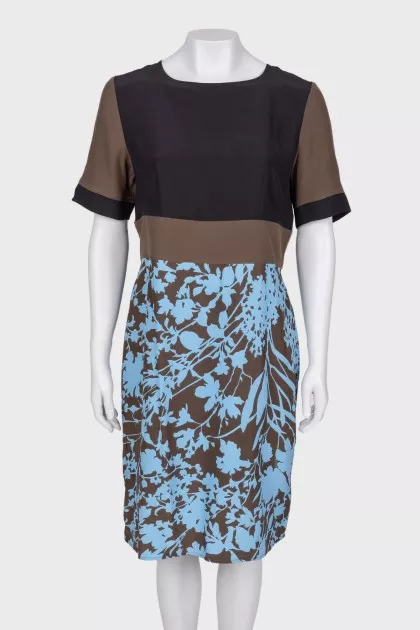 Silk dress with print
