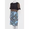Silk dress with print