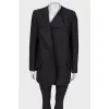 Black short coat without a clasp