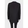 Black short coat without a clasp