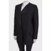 Black short coat without a clasp
