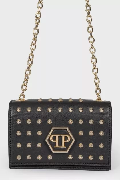 Leather bag with spikes