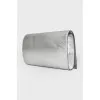 Silver clutch on the button