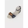 Children's sandals with bamboo accessory