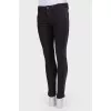 Black jeans with leather lapels