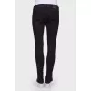 Black jeans with leather lapels