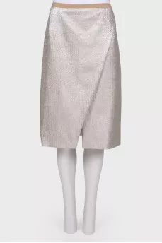 Silver wrap skirt