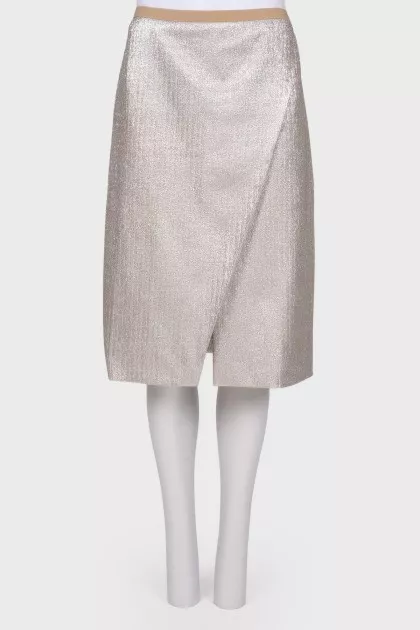 Silver wrap skirt