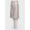 Silver wrap skirt