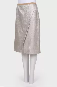 Silver wrap skirt