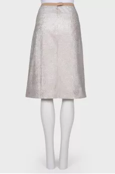 Silver wrap skirt