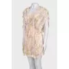 Dress with lace and brushes