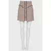 Skirt with fringe and buttons