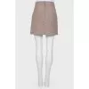 Skirt with fringe and buttons