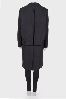 Double-breasted coat straight cut