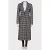 Houndstooth print coat