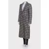 Houndstooth print coat