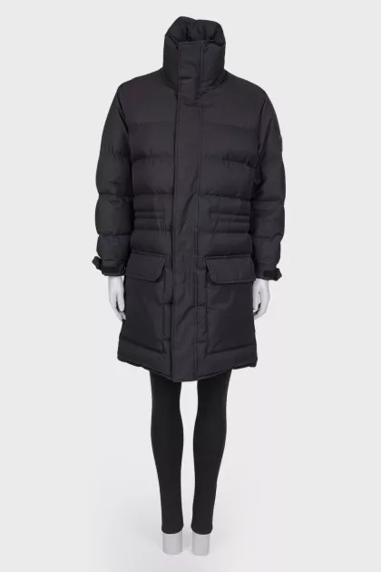 Blown velcro down jacket