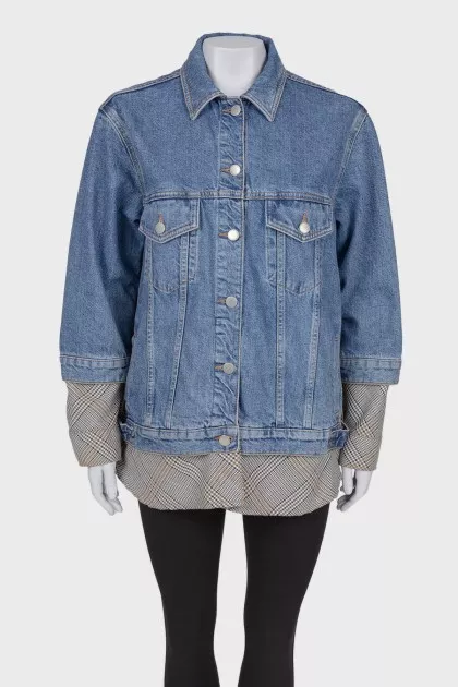 Combined denim jacket