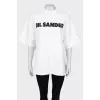 Oversize T -shirt with a brand's logo