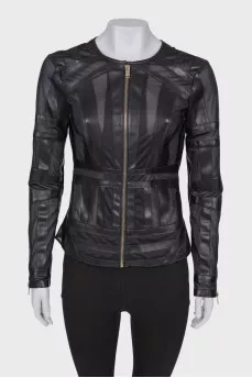 Jacket with translucent inserts