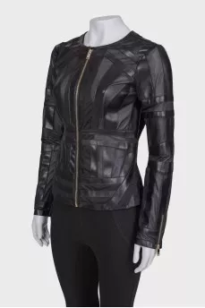 Jacket with translucent inserts