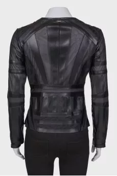 Jacket with translucent inserts