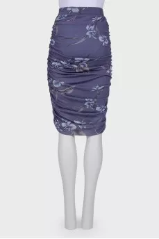 Skirt with drape with a tag