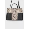 Two-Tone Snakeskin Tote bag