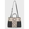 Two-Tone Snakeskin Tote bag