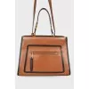 Runaway Small leather bag with contrasting hardware