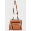 Runaway Small leather bag with contrasting hardware