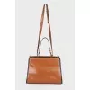 Runaway Small leather bag with contrasting hardware