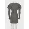 Woolen dress with decorative seams