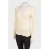 White cashmere sweater