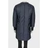 Down jacket with ties on the collar