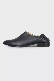 Leather shoes on the backstage